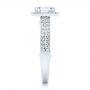 18k White Gold Halo Diamond Engagement Ring - Side View -  102553 - Thumbnail