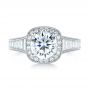 14k White Gold 14k White Gold Halo Diamond Engagement Ring - Top View -  103090 - Thumbnail