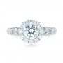  Platinum Platinum Halo Diamond Engagement Ring - Top View -  103900 - Thumbnail