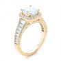 14k Yellow Gold 14k Yellow Gold Halo Diamond Engagement Ring - Three-Quarter View -  103090 - Thumbnail