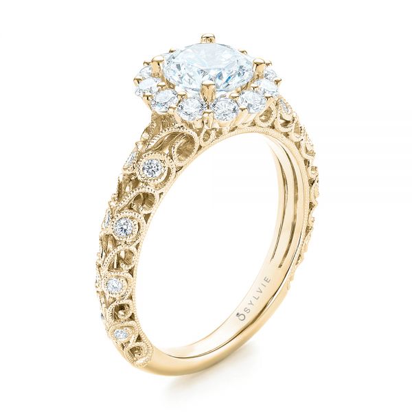 Halo Diamond Engagement Ring - Image