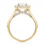 18k Yellow Gold 18k Yellow Gold Halo Diamond Engagement Ring - Front View -  103050 - Thumbnail