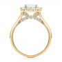 18k Yellow Gold 18k Yellow Gold Halo Diamond Engagement Ring - Front View -  103050 - Thumbnail