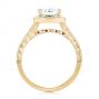 18k Yellow Gold 18k Yellow Gold Halo Diamond Engagement Ring - Front View -  103090 - Thumbnail
