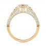 18k Yellow Gold 18k Yellow Gold Halo Diamond Engagement Ring - Front View -  103097 - Thumbnail