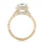 18k Yellow Gold 18k Yellow Gold Halo Diamond Engagement Ring - Front View -  103716 - Thumbnail