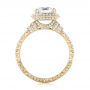 14k Yellow Gold 14k Yellow Gold Halo Diamond Engagement Ring - Front View -  103716 - Thumbnail