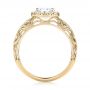 14k Yellow Gold 14k Yellow Gold Halo Diamond Engagement Ring - Front View -  103899 - Thumbnail