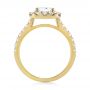14k Yellow Gold Halo Diamond Engagement Ring - Front View -  104021 - Thumbnail