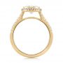 18k Yellow Gold 18k Yellow Gold Halo Diamond Engagement Ring - Front View -  104022 - Thumbnail