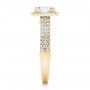 18k Yellow Gold 18k Yellow Gold Halo Diamond Engagement Ring - Side View -  102553 - Thumbnail