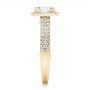 14k Yellow Gold 14k Yellow Gold Halo Diamond Engagement Ring - Side View -  102553 - Thumbnail