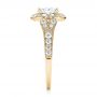 18k Yellow Gold 18k Yellow Gold Halo Diamond Engagement Ring - Side View -  103052 - Thumbnail