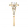 14k Yellow Gold 14k Yellow Gold Halo Diamond Engagement Ring - Side View -  103052 - Thumbnail