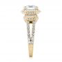 14k Yellow Gold 14k Yellow Gold Halo Diamond Engagement Ring - Side View -  103716 - Thumbnail