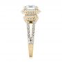 14k Yellow Gold 14k Yellow Gold Halo Diamond Engagement Ring - Side View -  103716 - Thumbnail