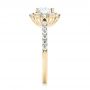 18k Yellow Gold 18k Yellow Gold Halo Diamond Engagement Ring - Side View -  103835 - Thumbnail