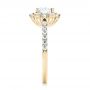 14k Yellow Gold 14k Yellow Gold Halo Diamond Engagement Ring - Side View -  103835 - Thumbnail