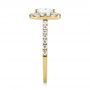 18k Yellow Gold 18k Yellow Gold Halo Diamond Engagement Ring - Side View -  104021 - Thumbnail