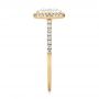 18k Yellow Gold 18k Yellow Gold Halo Diamond Engagement Ring - Side View -  104022 - Thumbnail