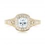 14k Yellow Gold 14k Yellow Gold Halo Diamond Engagement Ring - Top View -  103097 - Thumbnail