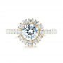 14k Yellow Gold 14k Yellow Gold Halo Diamond Engagement Ring - Top View -  103835 - Thumbnail