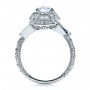  18K Gold Halo Engagement Ring With Sapphires - Vanna K - Front View -  100094 - Thumbnail