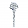  18K Gold Halo Engagement Ring With Sapphires - Vanna K - Side View -  100094 - Thumbnail