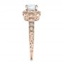 14k Rose Gold 14k Rose Gold Halo Filigree Engagement Ring - Vanna K - Side View -  100101 - Thumbnail