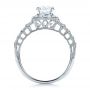 14k White Gold 14k White Gold Halo Filigree Engagement Ring - Vanna K - Front View -  100101 - Thumbnail