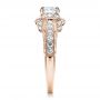 18k Rose Gold 18k Rose Gold Halo Filigree Milgrain Engagement Ring - Vanna K - Side View -  100097 - Thumbnail