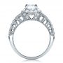 14k White Gold 14k White Gold Halo Filigree Milgrain Engagement Ring - Vanna K - Front View -  100097 - Thumbnail