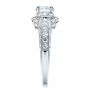 14k White Gold 14k White Gold Halo Filigree Milgrain Engagement Ring - Vanna K - Side View -  100097 - Thumbnail