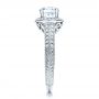  Platinum Platinum Halo Hand Engraved Pave Engagement Ring - Vanna K - Side View -  100076 - Thumbnail