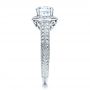 18k White Gold Halo Hand Engraved Pave Engagement Ring - Vanna K - Side View -  100076 - Thumbnail