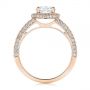 18k Rose Gold 18k Rose Gold Halo Oval Pave Diamond Engagement Ring - Front View -  105115 - Thumbnail