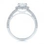 14k White Gold 14k White Gold Halo Oval Pave Diamond Engagement Ring - Front View -  105115 - Thumbnail