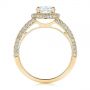 14k Yellow Gold 14k Yellow Gold Halo Oval Pave Diamond Engagement Ring - Front View -  105115 - Thumbnail