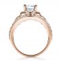14k Rose Gold 14k Rose Gold Halo Prong Set Engagement Ring - Vanna K - Front View -  100065 - Thumbnail