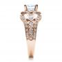 14k Rose Gold 14k Rose Gold Halo Prong Set Engagement Ring - Vanna K - Side View -  100065 - Thumbnail