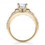 18k Yellow Gold 18k Yellow Gold Halo Prong Set Engagement Ring - Vanna K - Front View -  100065 - Thumbnail