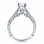  18K Gold Hand Engraved Channel Set Diamond Engagement Ring - Vanna K - Front View -  100108 - Thumbnail