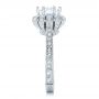 14k White Gold 14k White Gold Hand Engraved Crown Halo Diamond Engagement Ring - Vanna K - Side View -  100488 - Thumbnail
