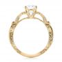18k Yellow Gold 18k Yellow Gold Hand Engraved Diamond Engagement Ring - Front View -  103603 - Thumbnail