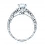Hand Engraved Diamond Engagment Ring - Kirk Kara - Front View -  1278 - Thumbnail