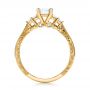 18k Yellow Gold 18k Yellow Gold Hand Engraved Diamond Engagement Ring - Front View -  101401 - Thumbnail