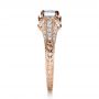 14k Rose Gold 14k Rose Gold Hand Engraved And Diamond Enagagement Ring - Side View -  1264 - Thumbnail