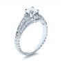  Platinum Platinum Hand Engraved And Diamond Enagagement Ring - Three-Quarter View -  1264 - Thumbnail