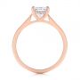 14k Rose Gold Hidden Halo Diamond Engagement Ring - Front View -  105860 - Thumbnail