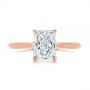 18k Rose Gold 18k Rose Gold Hidden Halo Diamond Engagement Ring - Top View -  105860 - Thumbnail